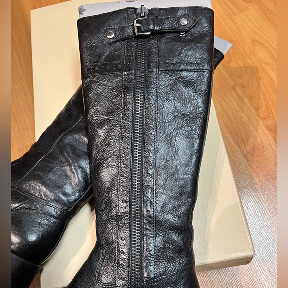 New in Box - Franco Sarto Black Leather Long Boots (US 7) * Pacaya - Picture 9 of 14